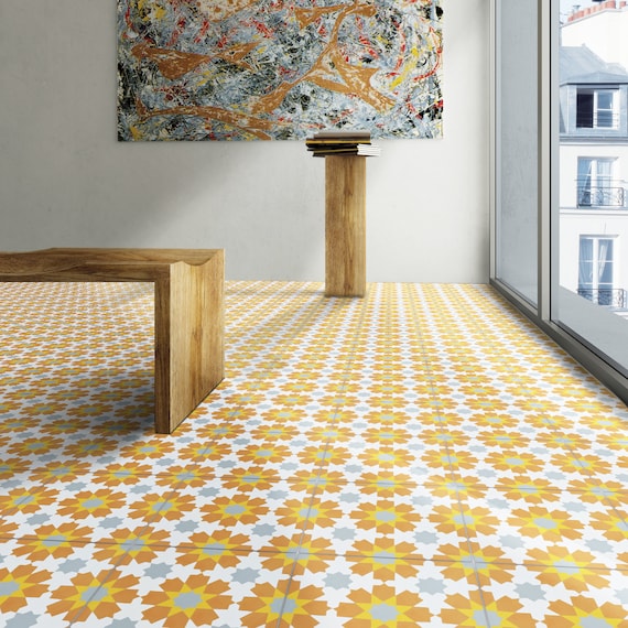 Yellow sale floor tiles