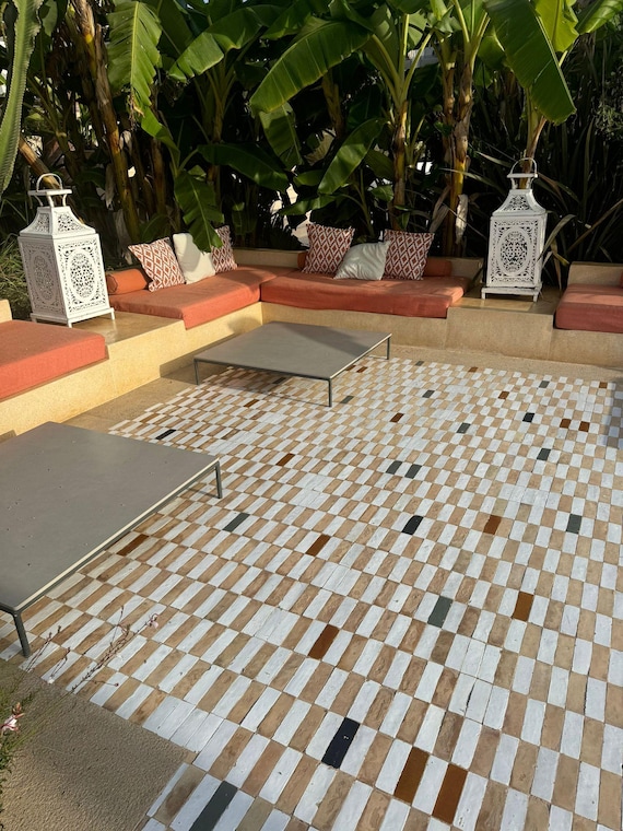 Moroccan Handmade in 2x6 Solid Color Zellige Tile Caramel - Etsy