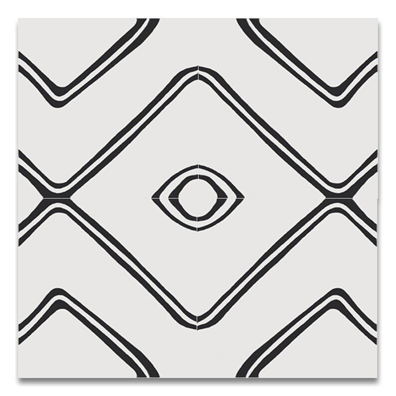 Moroccan Handmade Cement Tile. 8inch x 8 inch Floor & Wall image 9