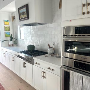Contemporary Zellige Panels, 12&quot; X 12&quot; X 1/2&quot;, Square White