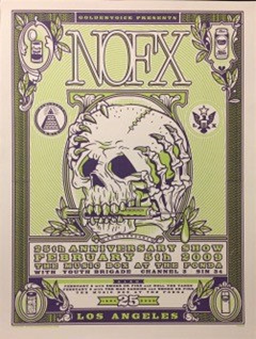 NOFX 1st Run Original 25th Anniversary Concert Poster Etsy Denmark