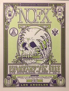 NOFX 1st Run Original 25th Anniversary Concert Poster - Etsy