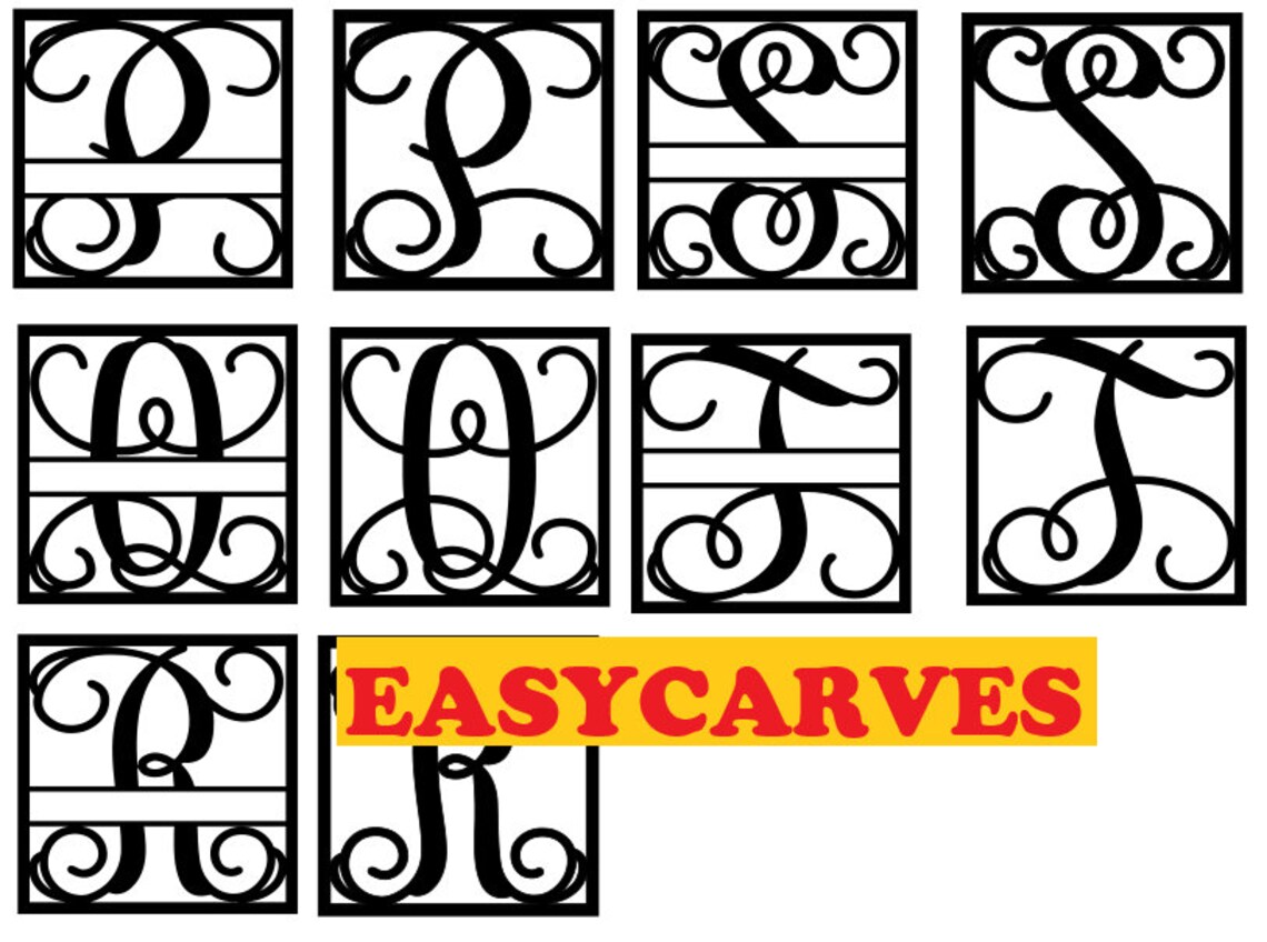Entire Alphabet CNC Cut File Large Name Plaque Svg & Dxf A Etsy