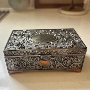 Godinger Silver Jewelry Box With Roses - Etsy