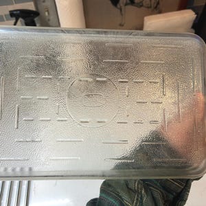 Vintage Glasbake 263 Clear Glass 2.5 Quart Rectangular Casserole Dish - Art Deco Handles -