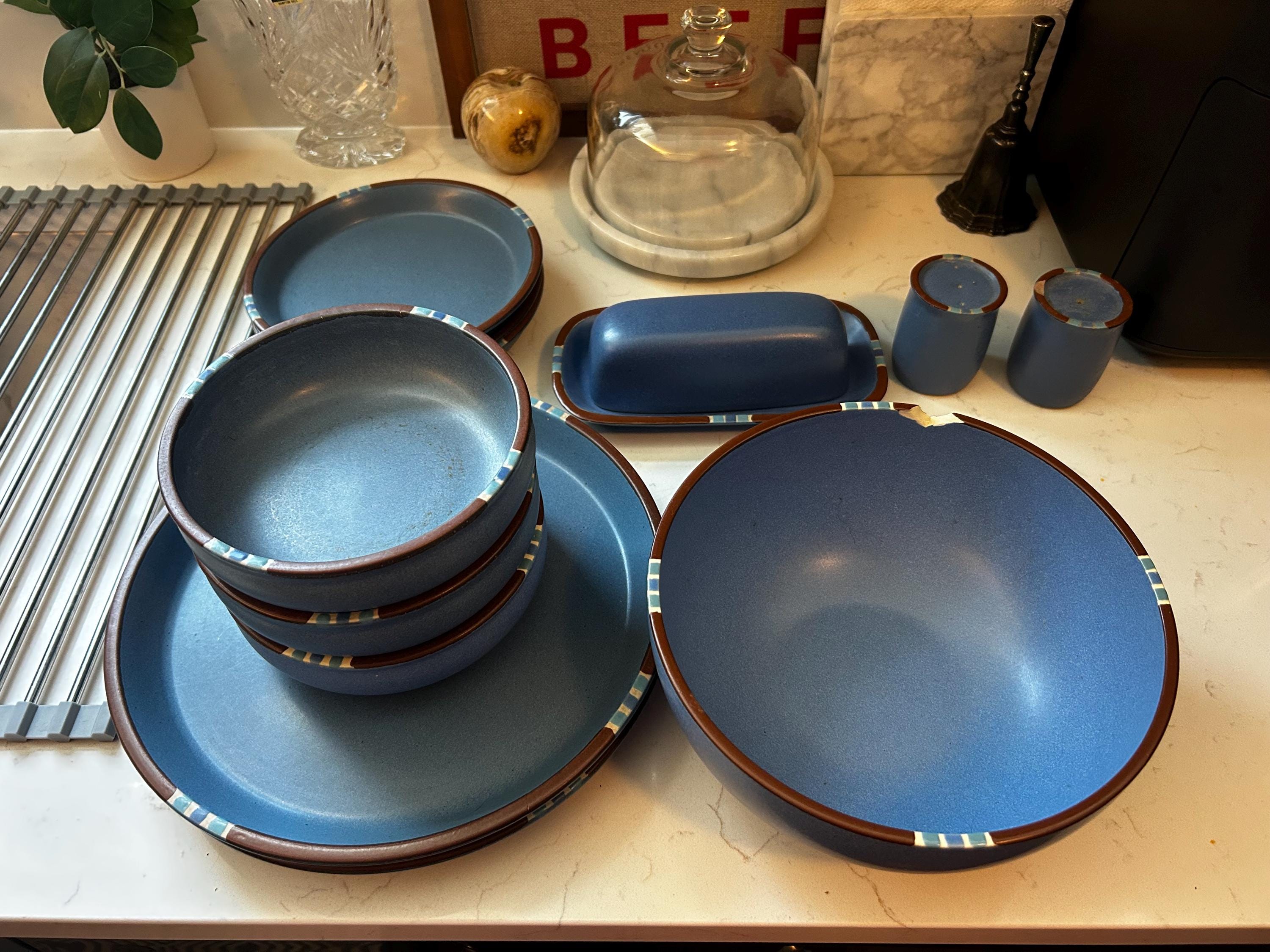 Vintage Blue Dinnerware - Etsy