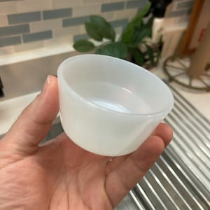 Vintage White Milk Glass Glasbake Ramekin - Rare Double Stamp Factory Error - Mold #79