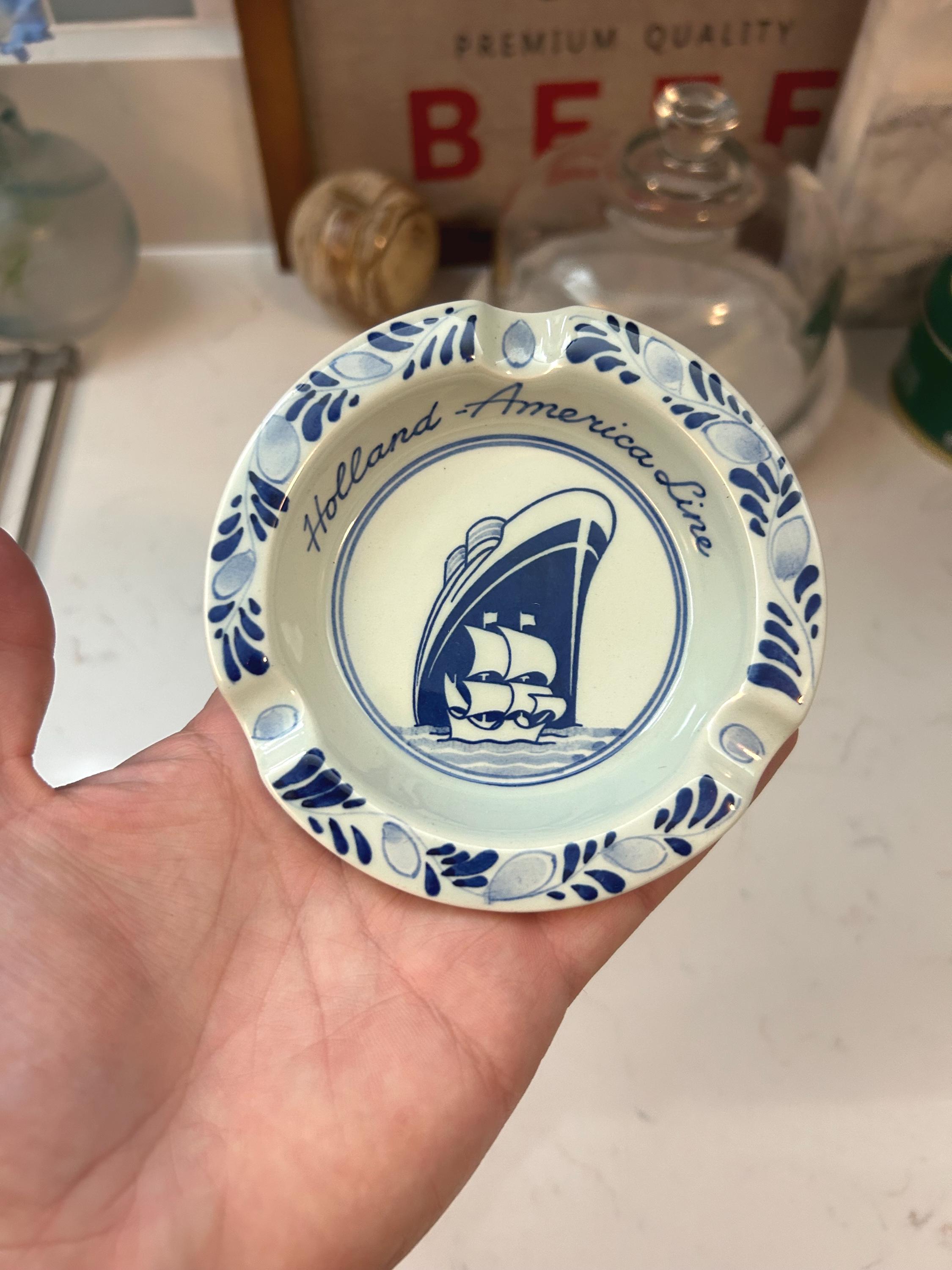 Blue White Pottery Ship Nautical - Etsy