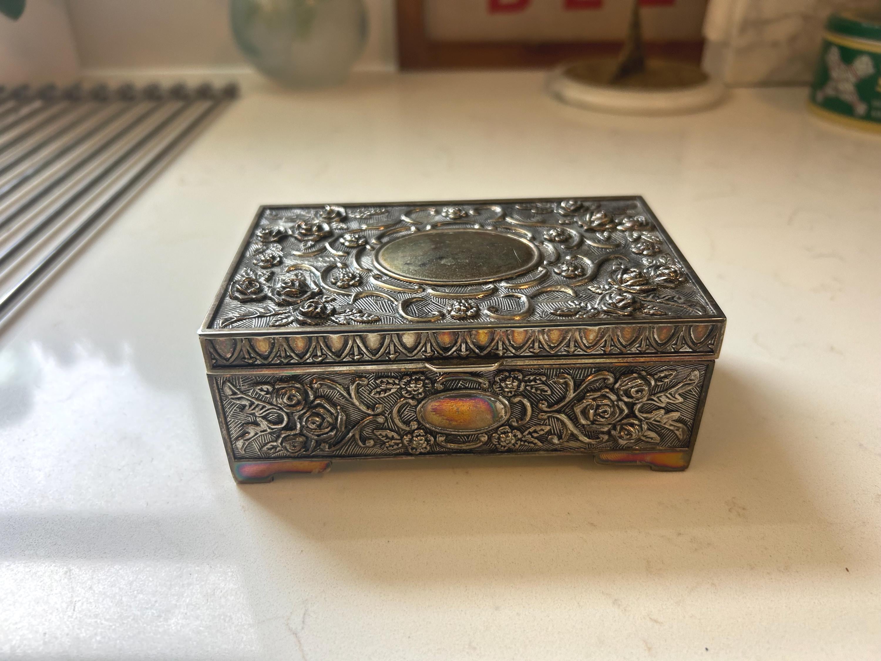 Godinger Rectangular Silver Jewelry Box - Etsy