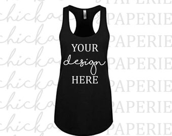 Download Free Next Level Racerback Tank Top Mockup/Mock UP • Next Level 1533 • NL1533 • Black • Mockup/Mock Up • Shirt Mockup/Mock Up • PNG PSD Template