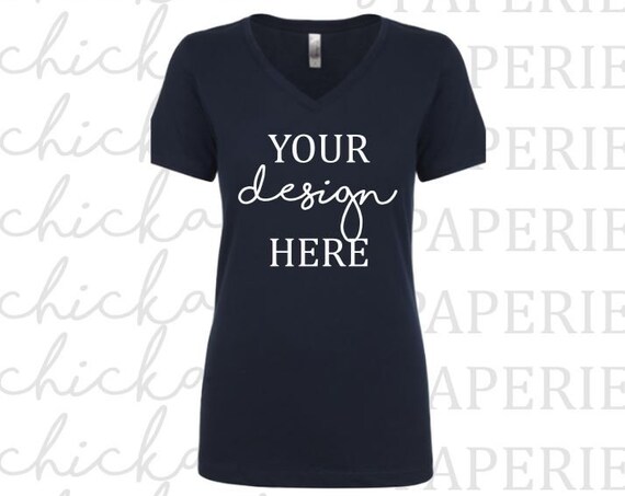 Download Womens Midnight Navy T-Shirt Mock Up Next Level Next ...