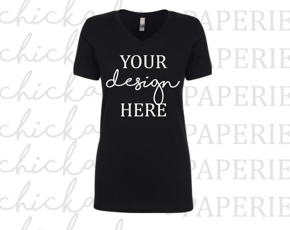 Womens Black T-Shirt Mock Up Mockup Next Level Womens Black T-Shirt Mock Up Mockup Next Level 