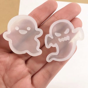 3pce Halloween Ghost Boo Pendant Set Silicone Casting Mould for Epoxy Resin