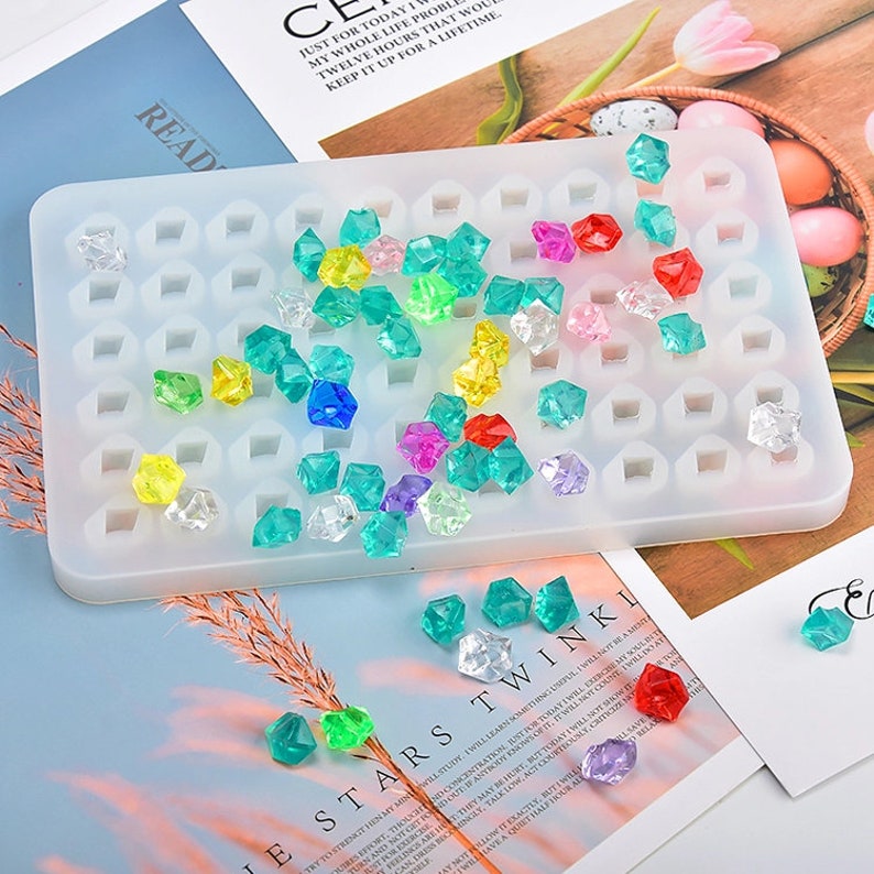 Diamond Gem Bead Mold Silicone Resin Molds for Jewelry Etsy