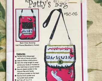 Patty's Bag Sewing PATTERN #SC-05 - Sewphisti-Cat Designs - Mini Messenger Bag Pattern