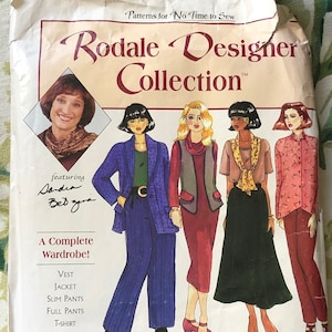 Rodale Designer Collection Sewing PATTERN - Complete Wardrobe - Sizes: S, M, L - Sandra Betzina - No Time To Sew Book/Instructions INCLUDED