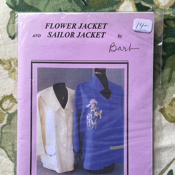 Flower Jacket AND Sailor Jacket Sewing Pattern by Barb - Barb Callahan - Barb Originals - Sizes S, M, L