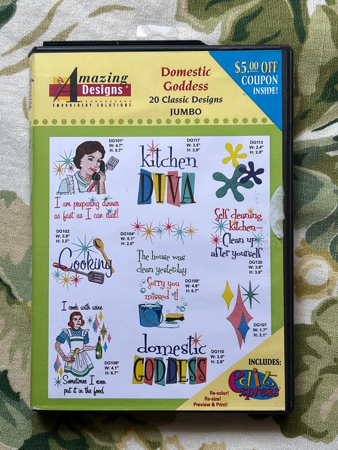 Embroidery Machine Designs CD - Domestic Goddess From Amazing Designs ...