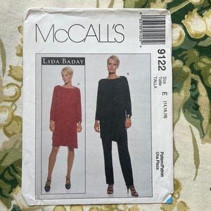 McCall&#39;s Sewing PATTERN 9122  Misses&#39; Dress, Tunic and Pull-On Pants   Size: 14-16-18  Bust 36-40&quot; Waist 28-32&quot;  Hip 38-42&quot;  Lida Baday