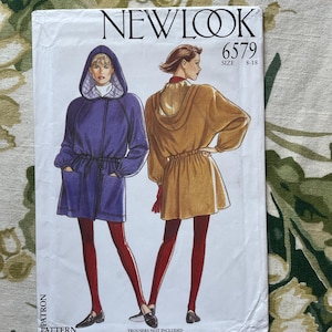 New Look Sewing PATTERN 6579 - Misses&#39; Oversized Coat  Sizes 8-10-12-14-16-18   Bust 31.5-40&quot;   Waist 24-32&quot;   Hip 33.5-42&quot;