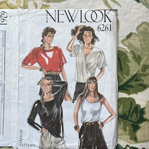 New Look Sewing PATTERN 6261 - Misses&#39; Tops / Blouses Sizes 8-10-12-14-16-18   Bust 31.5-40&quot;   Waist 24-32&quot;
