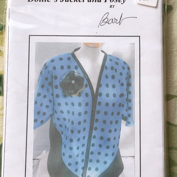 Dottie's Jacket and Posey Pattern by Barb - Barb Callahan - Barb Originals - Sewing PATTERN - Sizes: S, M, L, XL, 2X, 3X