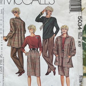 Patron De Couture Vintage McCall's N°2200 - Taille 16-20 - Non Découpé (uncut) - Pour Pantalon, Top, Veste, Jupe