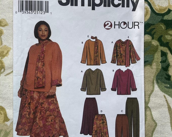 Simplicity Sewing PATTERN 9839 Women's Tops, Pants, Skirt and Scarf ...