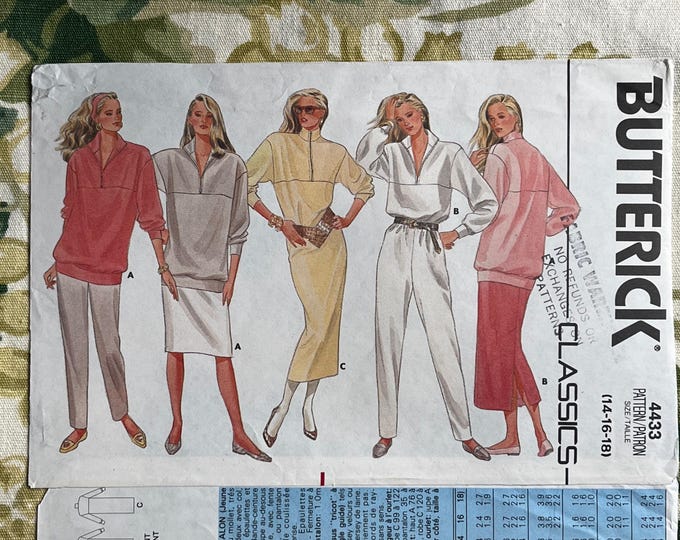 Butterick Sewing PATTERN 4433 Misses' Dress, Top, Skirt & Pants Size ...