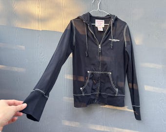 Diesel Y2K Vintage Exaggerated Stitching Classic Zip Up Hoodie Size MD