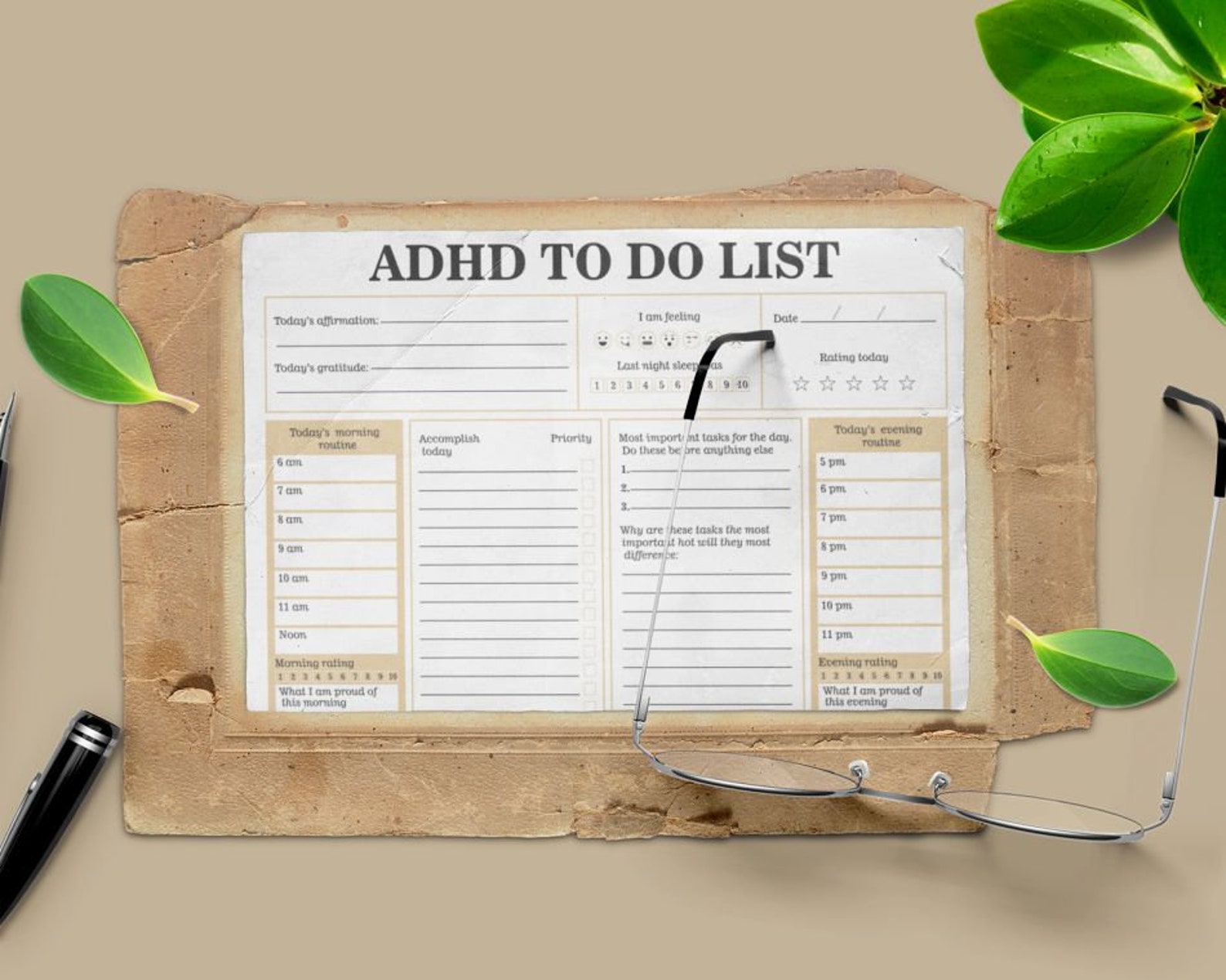 Goodnotes Planner Adhd to Do List Planner Printable Adhd Etsy