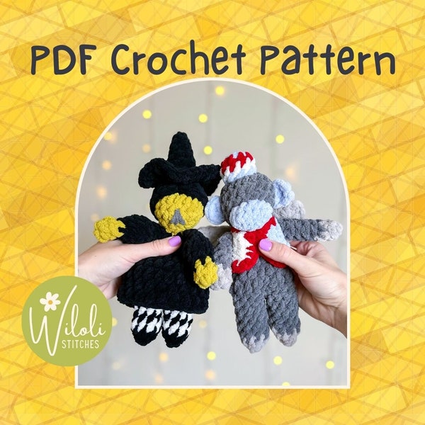 PDF Crochet Wicked Oz Pals Snuggler Pattern Set