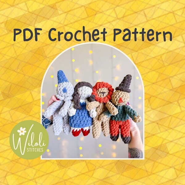 PDF Crochet Oz Pals Snuggler Pattern Set