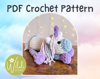 PDF Crochet Unicorn Plushie Pattern | Laurel the Unicorn Plushie