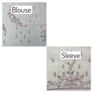 Pale Onion Color Organza Embroidery Top Material And Pant Material With Embroidery Dupatta