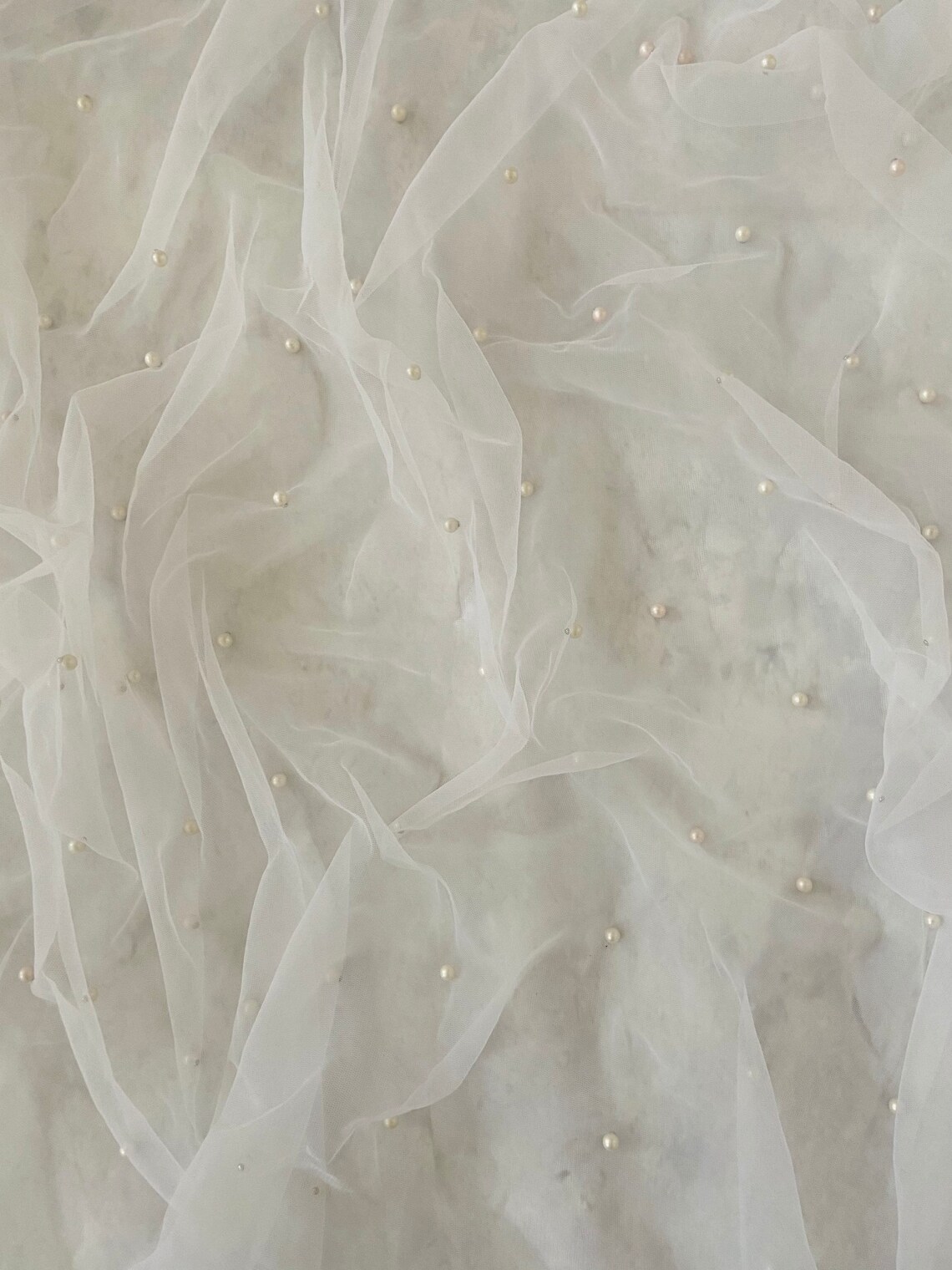 Beaded Pearl Net/Mesh Fabric One Yard Off White FREE Etsy