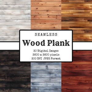 30 Wood Plank Digital Paper, nahtlose rustikale Holz digitales Papier bedruckbares Scrapbook Papier Holz Planken Hintergründe