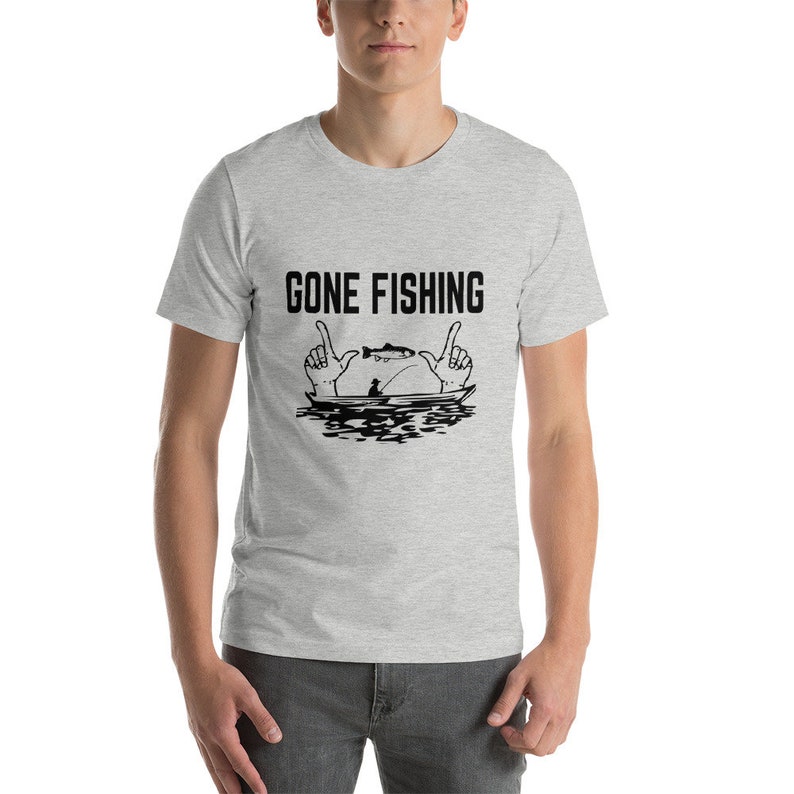 Gone Fishing  Funny Birthday Shirt for Dad  Fisherman image 2