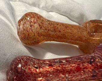 3’’ Orange / Blue / Red Color Hued Glass Quality Handblown Hand Pipe