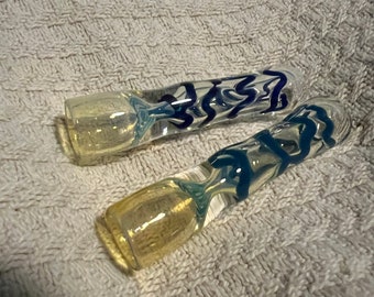 3” Assorted Glass Chillum Colored Hand Pipe