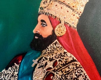 18” x 24” Ripkitty x Fawaz Arts Drawing Limited Print “Haile Selassie” Art