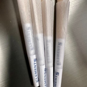 Elements 1 1/4 Size Ultra Thin Rice Papers Natural Rolling 8 Cones Pack