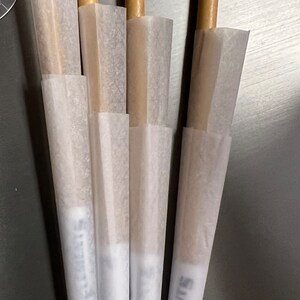 Elements 1 1/4 Size Ultra Thin Rice Papers Natural Rolling 8 Cones Pack image 3