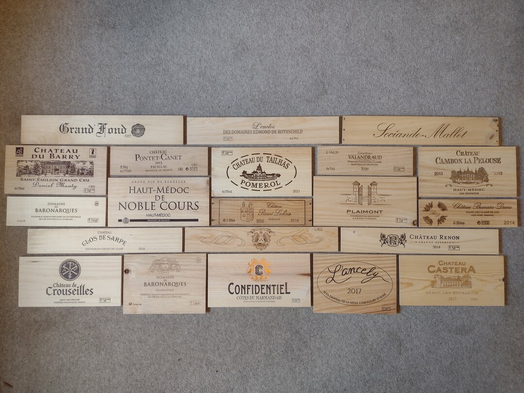 21 X Wine Box End Panels. Mosaic, Wooden, Crate, Side, Plaque