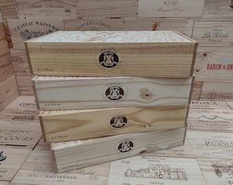 Wooden Wine Box / Crate with Sliding Lid ~ Maison Louis Latour ~ Genuine, Storage, Display, Furniture.