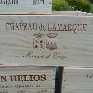 Wooden Wine Box / Crate. 6 bottle size. French, Genuine, Storage, Vintage, Planter, Hamper, Shabby Chic. image 10