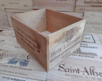 Wooden Wine Box / Crate ~ Domaine Laurent ~ Genuine, Storage, Vintage, Hamper.