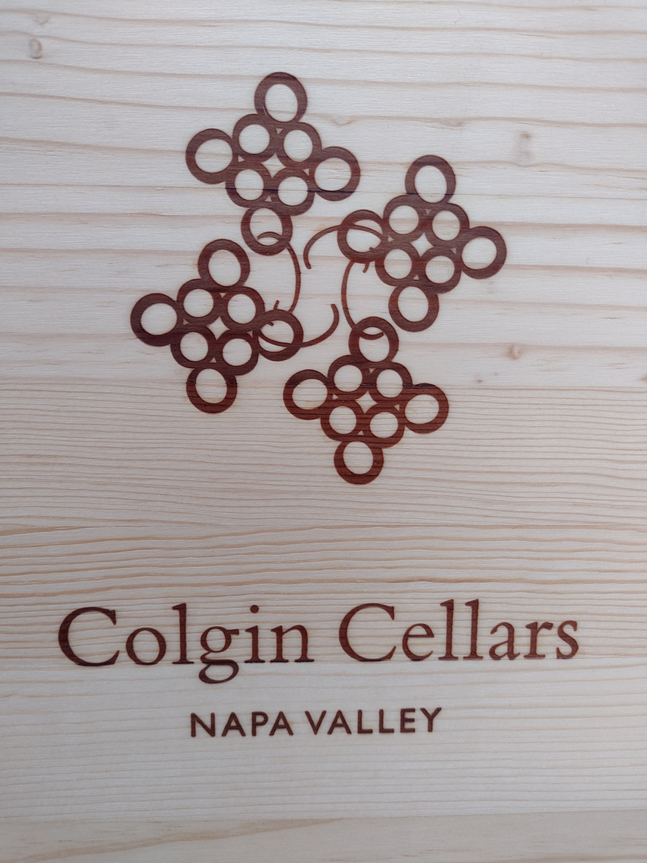 Wooden Wine Box / Crate With Hinged Lid ~ Colgin, Napa Valley ...