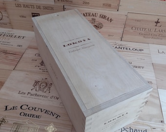 Wooden Wine Box / Crate with Lid ~ Lokoya, California ~ Genuine, Storage, Display, Furniture.