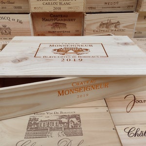 Wine Box with Lid ~ 6 Bottle Flat ~ French, Genuine, Crate, Storage, Vintage, Planter, Hamper, Shabby Chic, Gift.